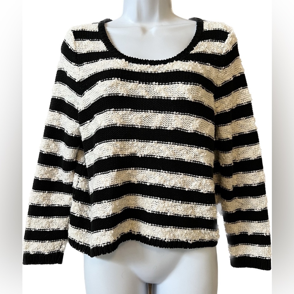 Knitted & Knotted Anthropologie nubby cropped cotton adorable sweater S / M